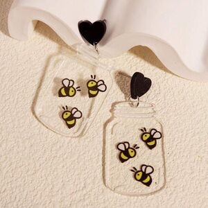 Fun Bees in a Jar Earrings